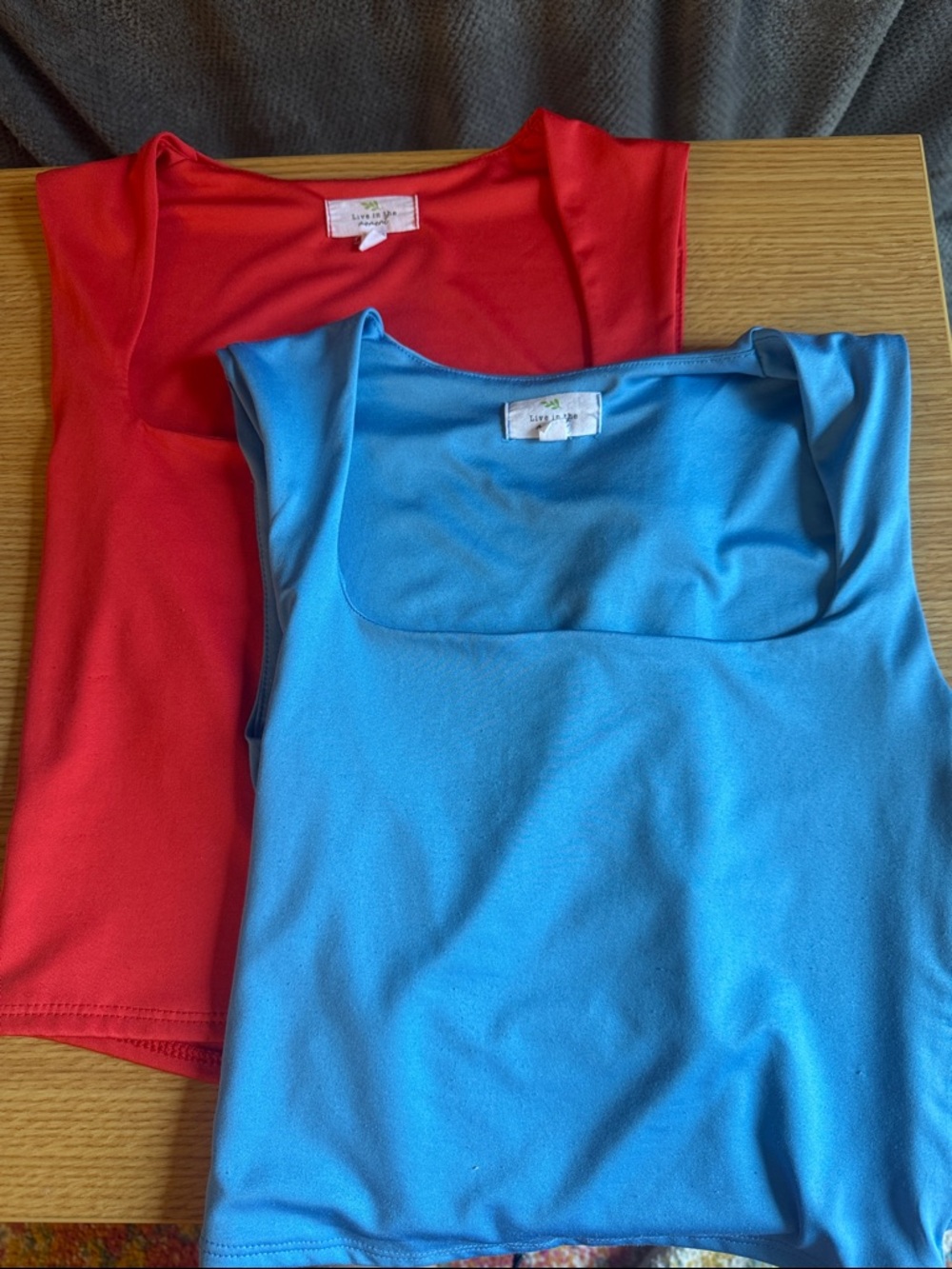 Bundle Scoop Neck Tank Tops - Blue & Red